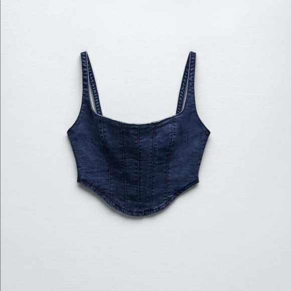 Zara Tops - zara NWT denim corset top